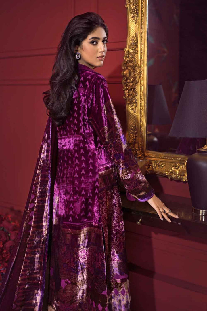 Gul Ahmed Stitched Velvet 3 Piece BVL#12002B - Salai - Gul Ahmed 