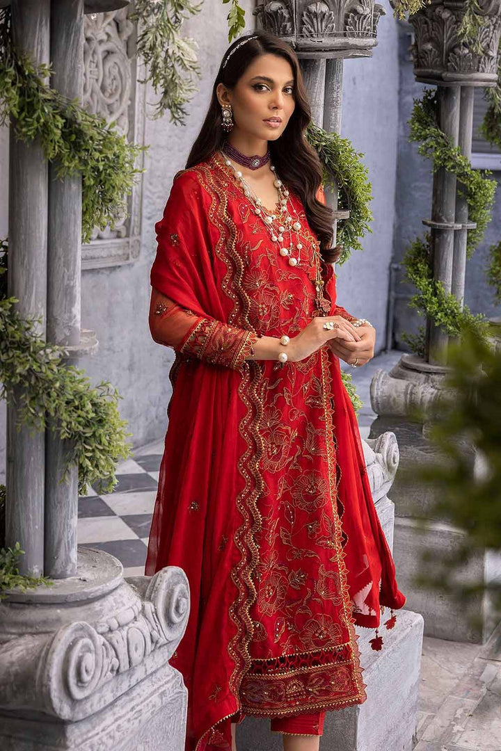 Gul Ahmed Stitched Festive 3 Piece FE#32053 - Salai - Gul Ahmed 