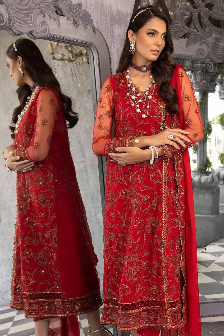 Gul Ahmed Stitched Festive 3 Piece FE#32053 - Salai - Gul Ahmed 