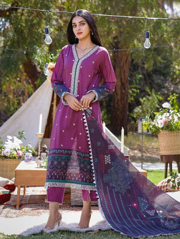 Khas Stitched Pakistani | Indian Dress Set KCNE1039 - Salai - Khas 