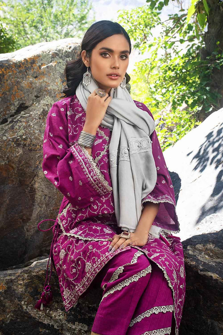 Gul Ahmed Stitched Winter Pashmina 3 Piece AP-12031 - Salai - Gul Ahmed 