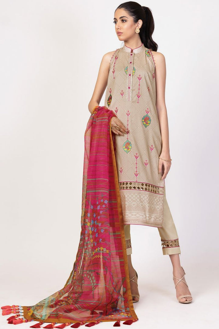 Al Karam Stitched Lawn 3 Piece 2022 SS-02-22 - Salai - Al-Karam 